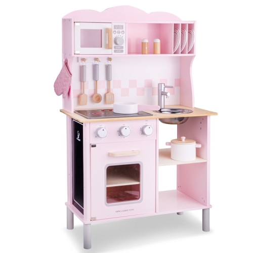 Nuova cucina per bambini Classic Toys Modern con piano di cottura elettrico rosa