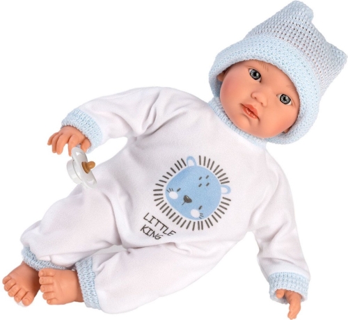 Llorens Mini Baby Doll Cuquito Blu vuoto con suono 30 cm