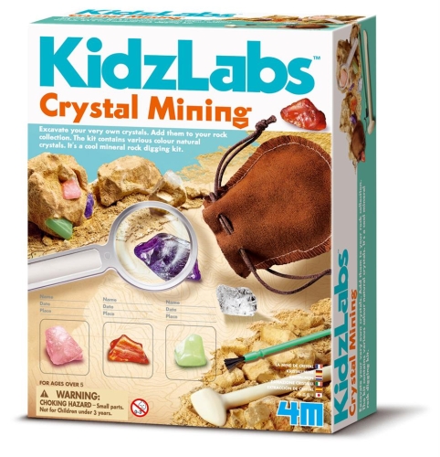 4M KidzLabs Kit di scavo della miniera di cristallo (francese)