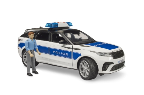 Bruder Range Rover Velar veicolo della polizia con figura e luci e suoni