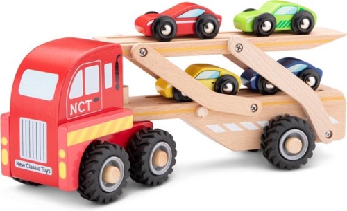 Nuovo Classic Toys Trasportatore di auto con 4 veicoli