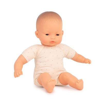 Miniland Baby Doll asiatica con corpo in tessuto 32 cm