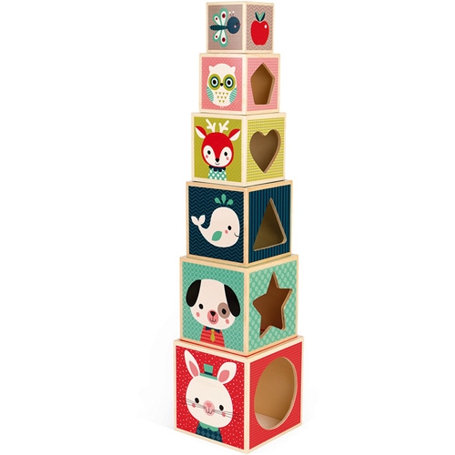 Janod Baby Forest Stacking blocchi di torre