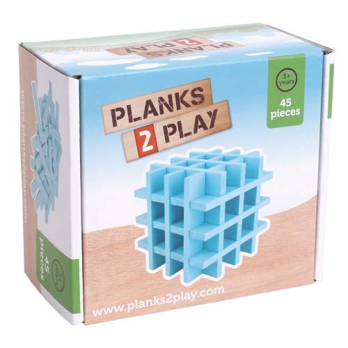 Planks2Play Plance di legno 45 pezzi azzurro