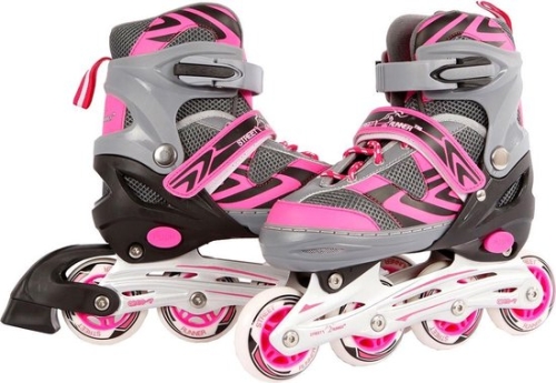 Street Runner Inline Skates Rosa / Grigio (35-38) 