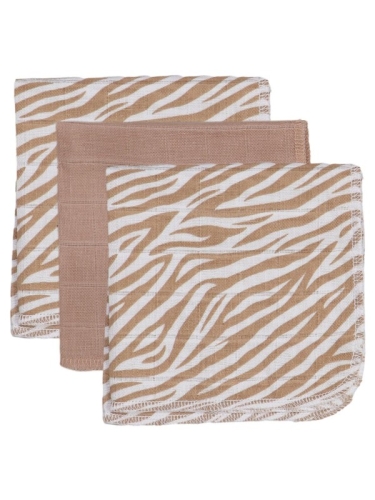 Blush &amp; Blossom - Strofinacci in mussola - confezione da 3 pezzi Zebra 