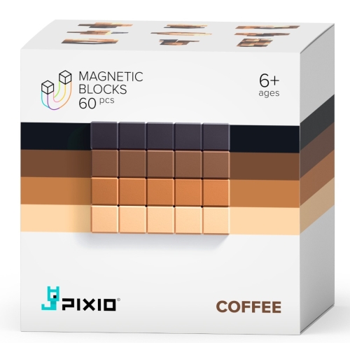 Pixio Giocattolo magnetico astratto caffè 64 pezzi