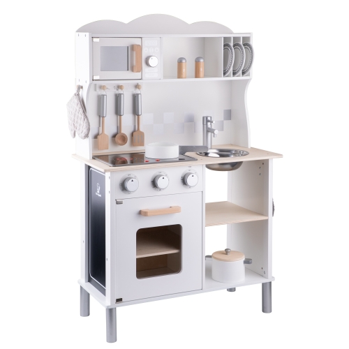 Nuova cucina per bambini Classic Toys Modern con piano cottura elettrico Bianco