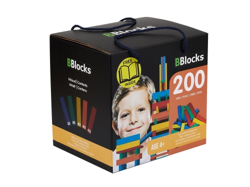 BBlocks 200 pezzi colore in scatola di cartone