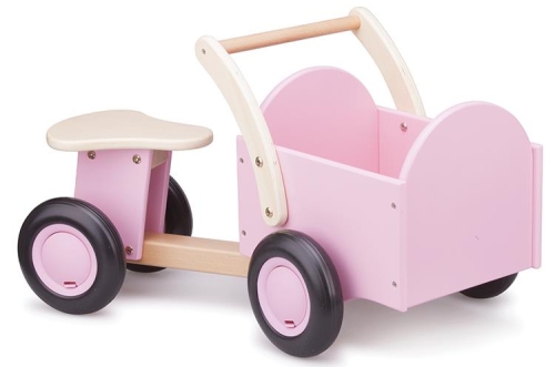 Nuovi giocattoli classici Bakfiets in legno rosa