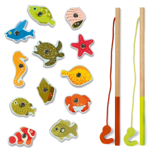 Djeco gioco di pesca magnetica pesce tropicale
