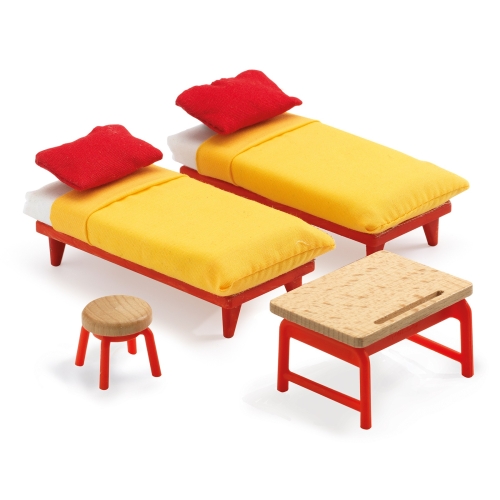 Djeco Set cameretta per bambini casa delle bambole