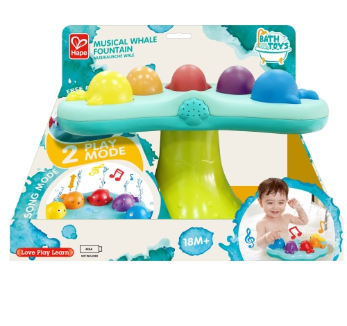 Hape giocattoli da bagno fontana di balena musicale