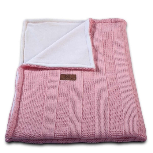 Baby&#39;s Only Cot Coperta Ciniglia Robusta Rib Old Pink