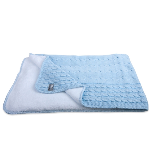 Baby&#39;s Only Cot Coperta Teddy Cable Baby Blue