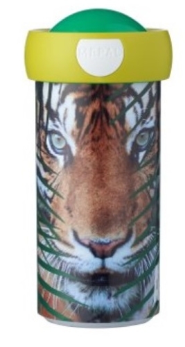 School Cup Campus 300 ml Animal Planet Tiger Green
