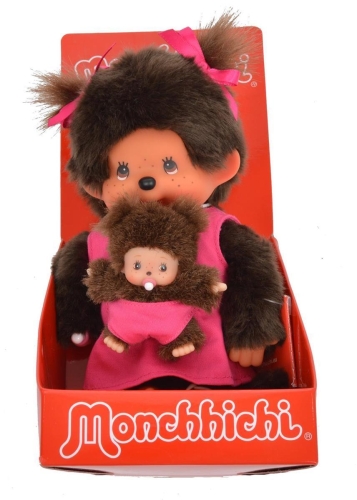 Madre Monchichi con rosa baby