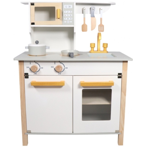 Tryco cucina in legno bianco con oro