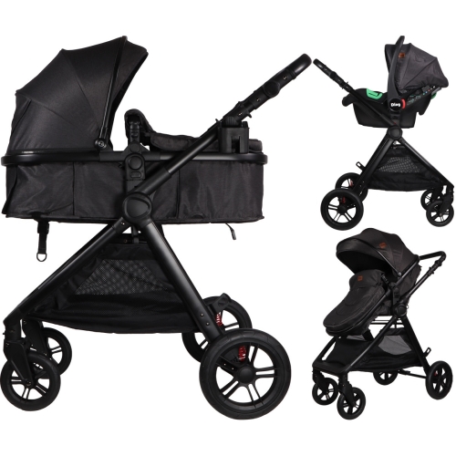 Ding passeggino 3 in 1 Liam nero
