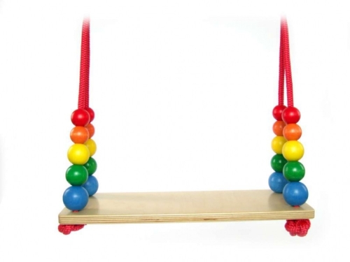Altalena di legno Hess con perline