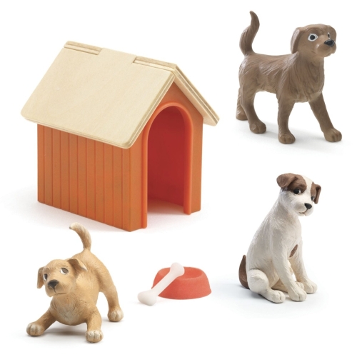 Casetta per cani Djeco con cani