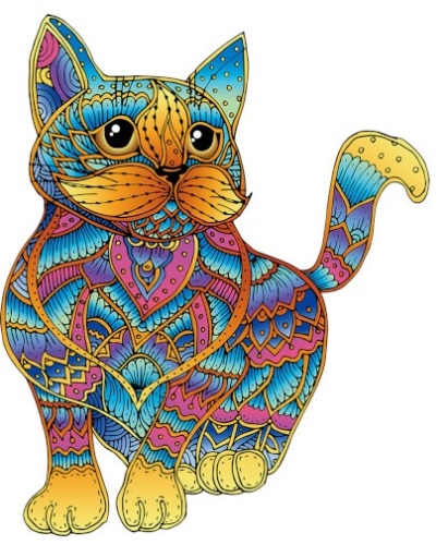 Eureka Arcobaleno Gatto Puzzle in legno