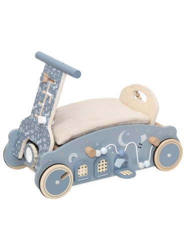 Label Label 3-in-1 Trainer da passeggio in legno blu