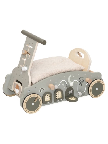 Label Label 3-in-1 Trainer da passeggio in legno verde oliva