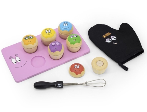 Etichetta Etichetta Barbapapa Set di cupcake in legno