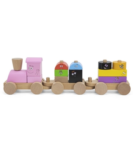 Etichetta Etichetta Barbapapa Treno impilabile in legno