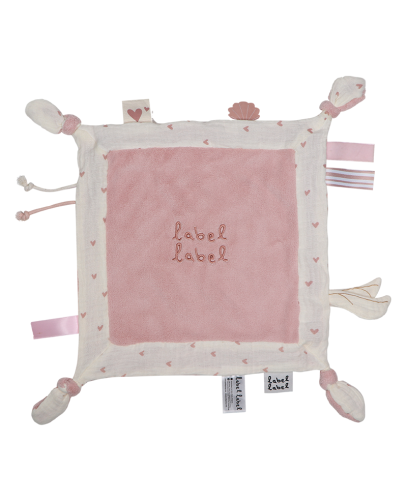Label Label Panno per le coccole Cuori rosa