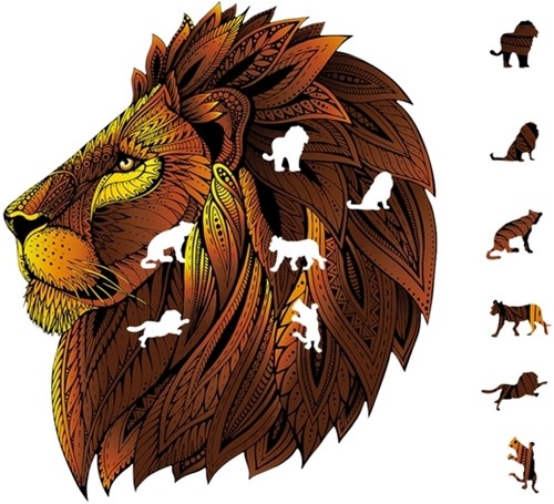 Puzzle in legno Eureka Rainbow Lion