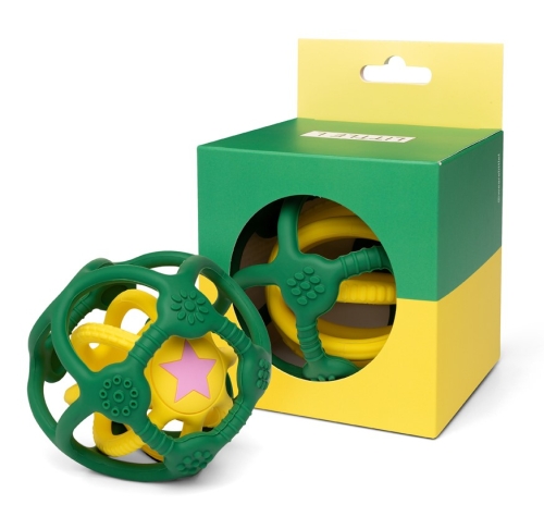 Little L Set di 2 palline sensoriali verde e giallo