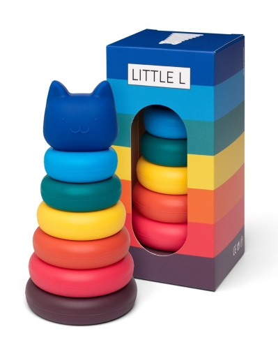 Torre impilabile Little L Gatto Colori vivaci