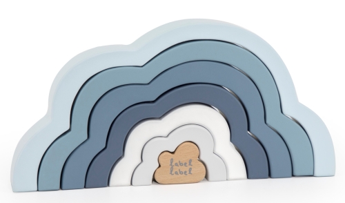 Etichetta Puzzle Arcobaleno Blu