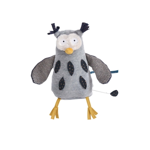 Gufo coccolone musicale Les Moustaches del Moulin Roty