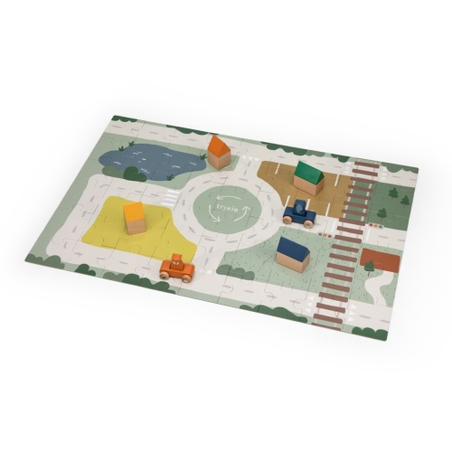 Trixie Puzzle di strada in legno con accessori