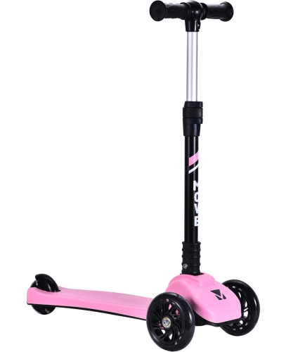 Move Scooter pieghevole a 3 ruote Rosa pastello con luci