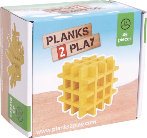 Planks2Play Plance di legno 45 pezzi gialli