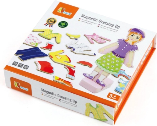 Viga Toys Bambola di legno da vestire 39 pezzi