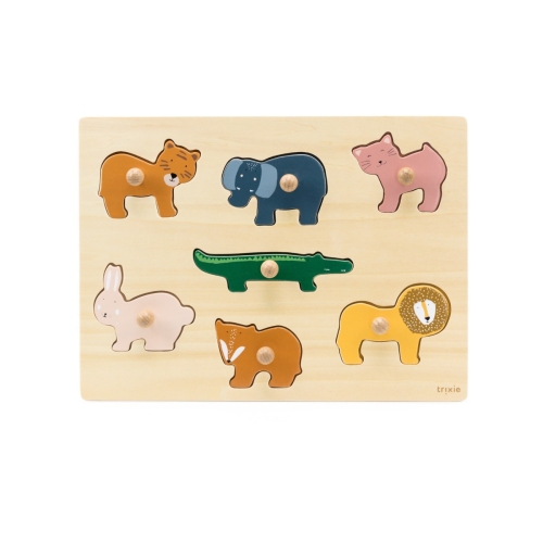 Trixie Puzzle di legno con inserti di animali 7 pezzi