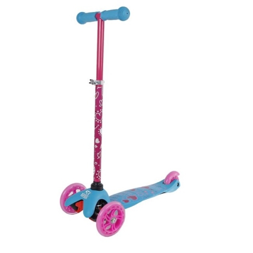 Street Rider 3 Wheel Step con manubrio regolabile Rosa
