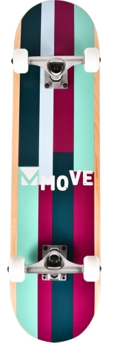 Move Skateboard Strisce viola 