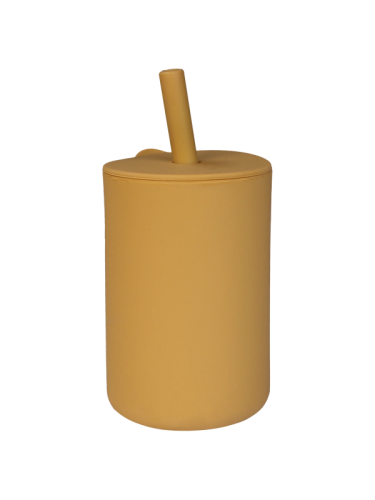 Tryco - Silicone - Tazza con cannuccia - Oro miele 