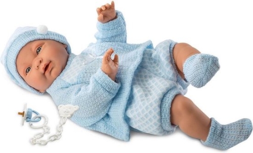 Llorens Baby doll Hugo Blu Vestito 45 cm