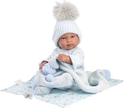 Llorens Baby Doll Tino Blue con asciugamano 43 cm