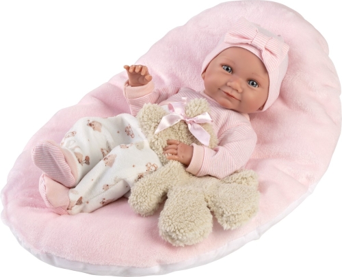 Llorens Baby Doll Nica Rosa con cuscino e coccole 40 cm