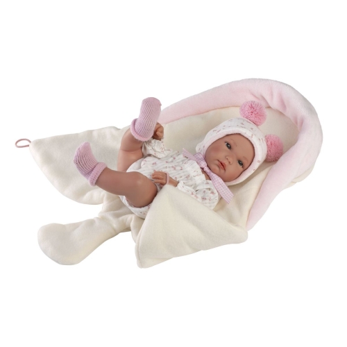 Llorens Baby Doll Bimba Rosa con sacco a pelo 35 cm