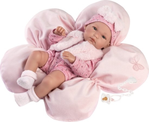 Llorens Baby Doll Bimba Rosa con cuscino a fiori 35 cm