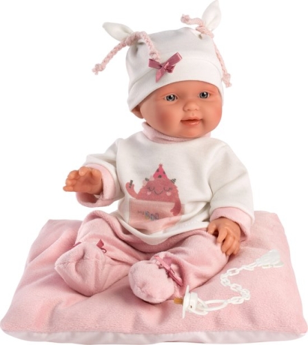 Llorens Baby Doll Bebita Rosa con cuscino 26 cm